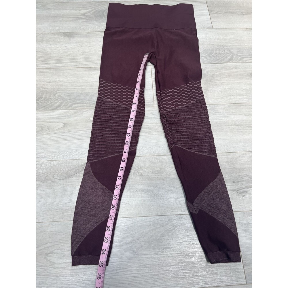 SPANX Look at Me Now Seamless Moto Leggings in Wine - Size Medium - Picture 2 of 5